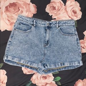 pacsun acid wash mom shorts